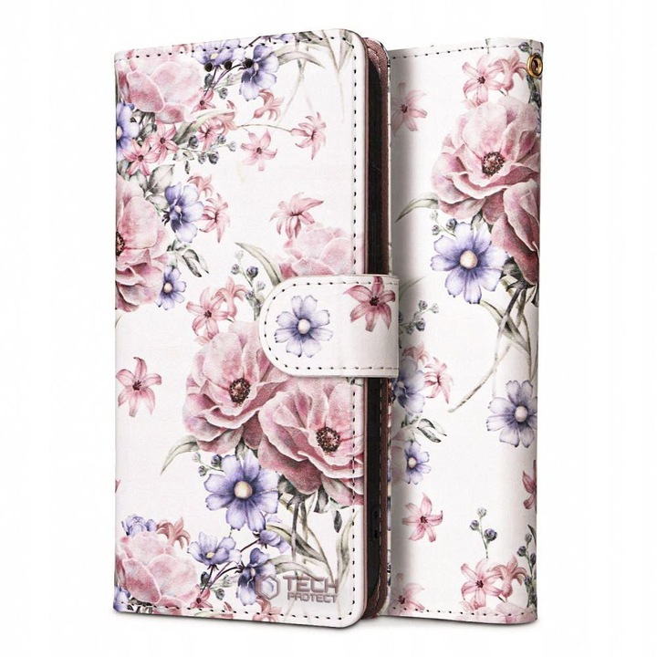 TECH-PROTECT Wallet tok kompatibilis Samsung Galaxy A16 4G / A16 5G Blossom Flower