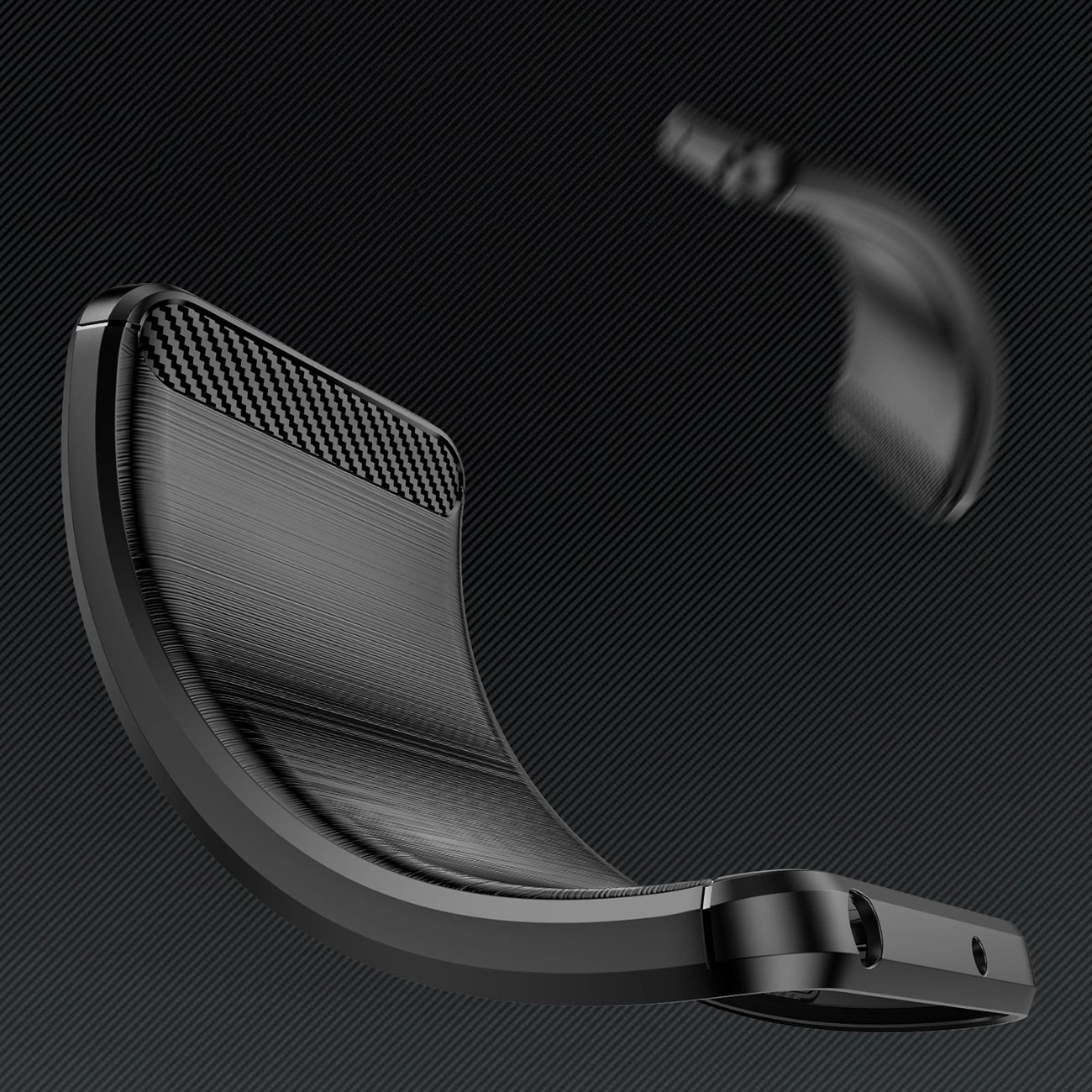 Carcasa Flexible Carbon compatibila cu iPhone 16 Pro Max Black