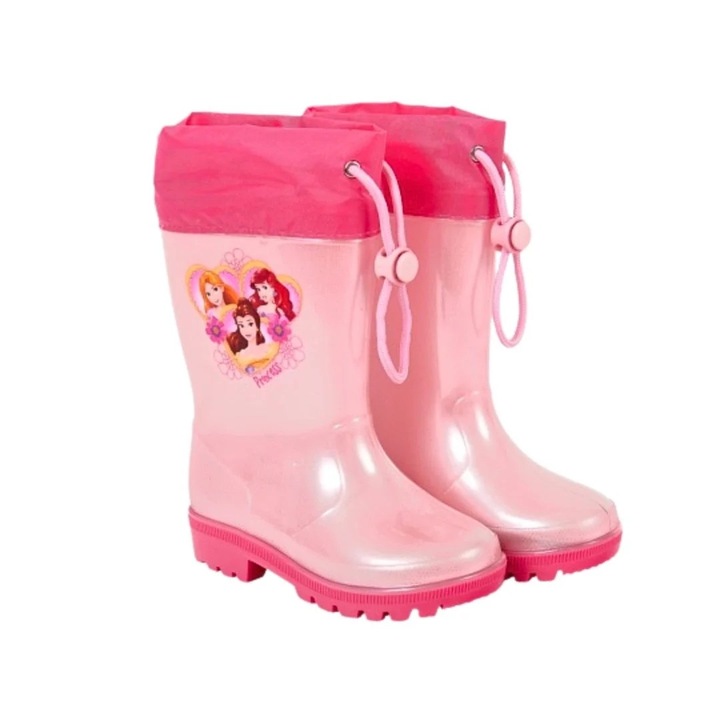 Cizme din cauciuc pentru fete, Perletti, model Princess, colectia Disney Princess, Multicolor
