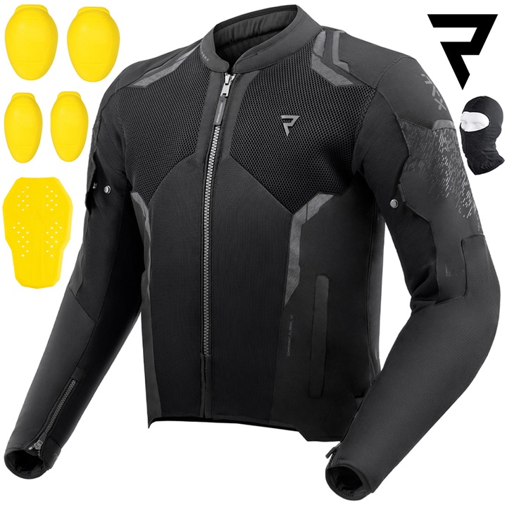 Geaca moto textil, Rebelhorn Jax, Negru + Protectori + Gratuitati XL
