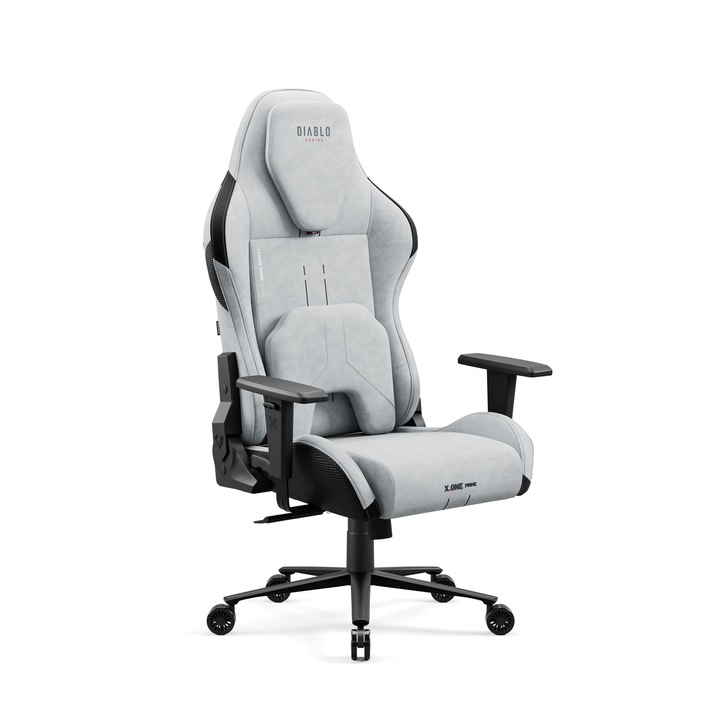 Scaun gaming Diablo X.One Prime Material Textil, Suport Lombar Ergonomic Ajustabil, Normal Size Nightwolf Moon