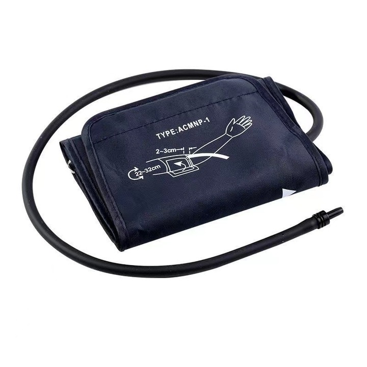 Маншет за кръвно налягане, Basesailor, размер L 22-42, за многократна употреба, черен