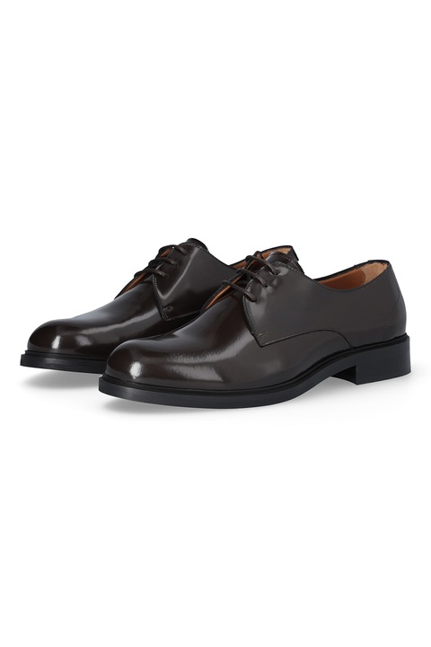 Liu Jo, Pantofi derby din piele, Maro inchis, 42