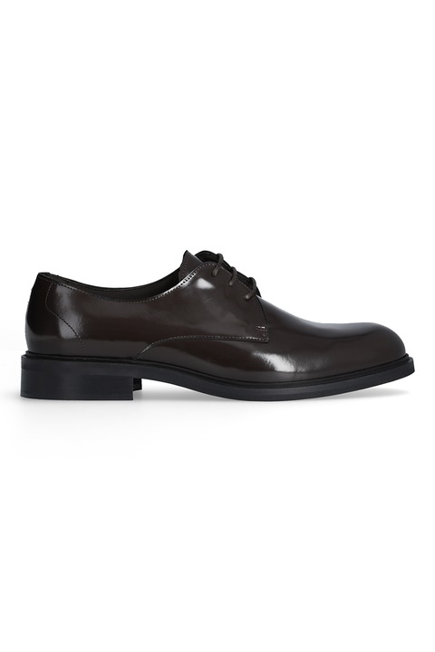 Liu Jo, Pantofi derby din piele, Maro inchis, 42