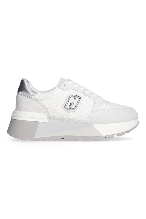 Liu Jo, Amazing 25 bőr- és textilsneaker logós részlettel, Fehér, 39