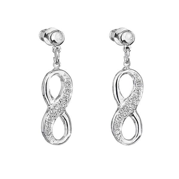 Cercei cu cristale Swarovski FaBOS, Crystal 7440-6348-02, Argintiu