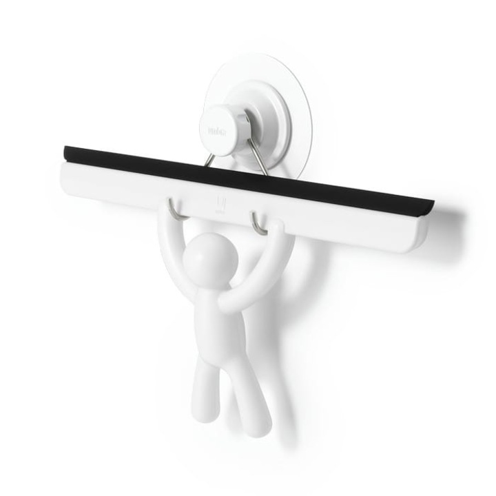 Стъклочистачка Umbra Buddy, бяла, 26x19x4 см, със самозалепваща се подложка