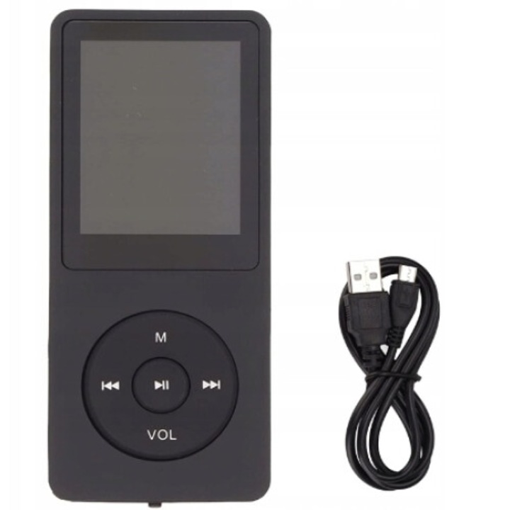Multifunkcionális MP3 1,8'', fekete, memóriakártyával, 128 GB