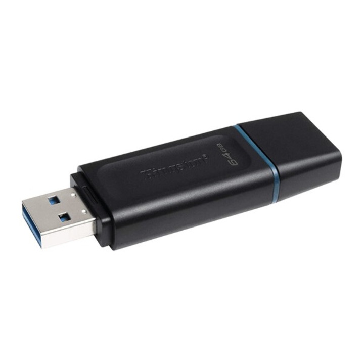 Kingston dt exodia pendrive/usb stick, usb 3.2, gen 1, 64gb fekete/türkizkék