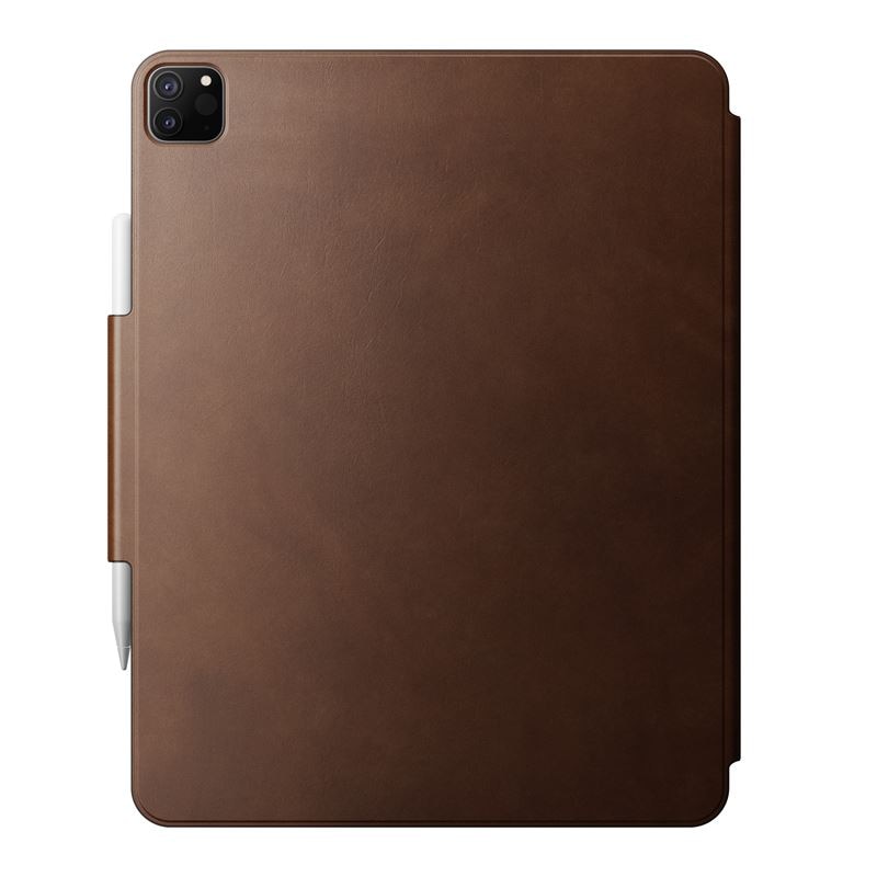 Husa piele naturala NOMAD Leather Folio Plus compatibila cu iPad Pro 12.9 inch 2018/2020/2021/2022 si iPad Air 13 inch 2024 Brown
