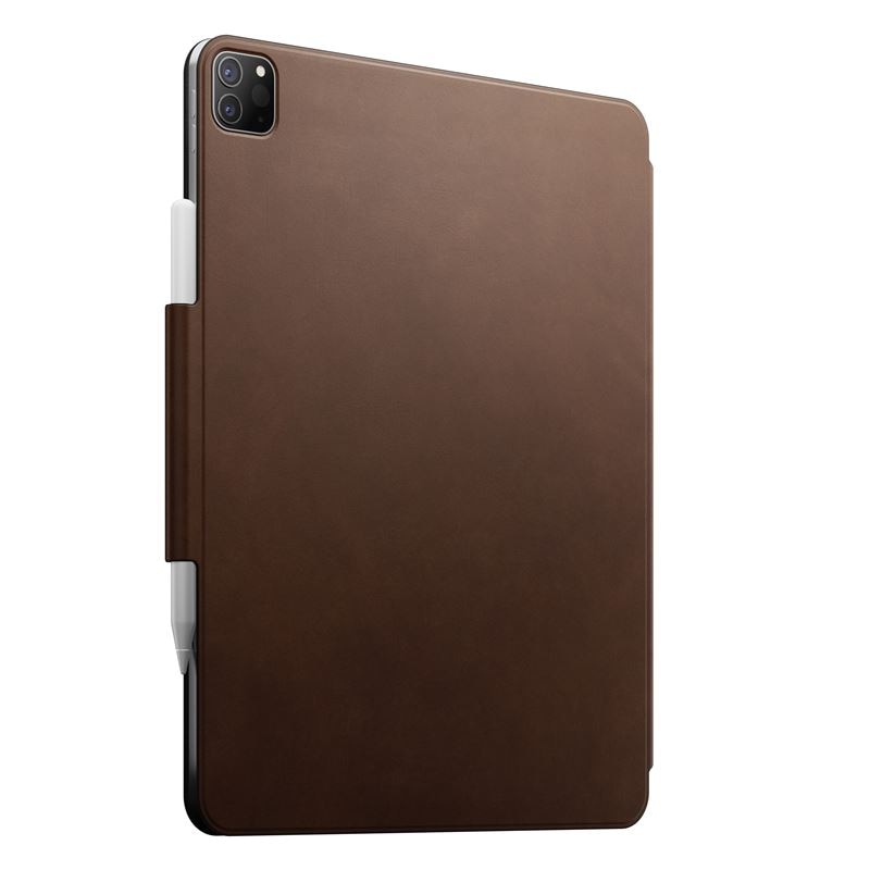Husa piele naturala NOMAD Leather Folio Plus compatibila cu iPad Pro 12.9 inch 2018/2020/2021/2022 si iPad Air 13 inch 2024 Brown