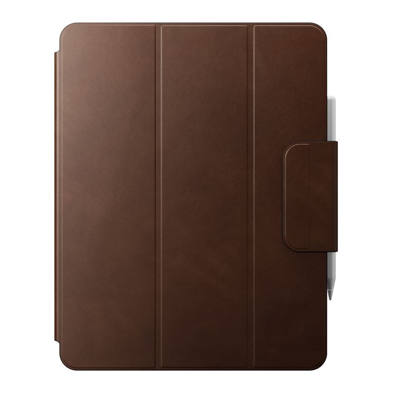 Husa piele naturala NOMAD Leather Folio Plus compatibila cu iPad Pro 12.9 inch 2018/2020/2021/2022 si iPad Air 13 inch 2024 Brown