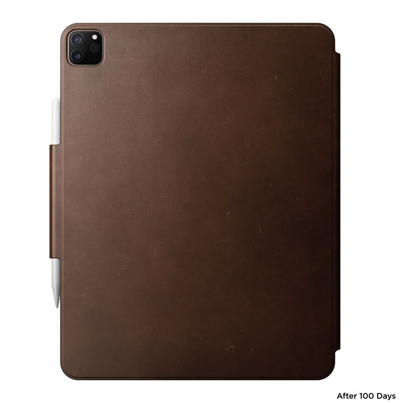 Husa piele naturala NOMAD Leather Folio Plus compatibila cu iPad Pro 12.9 inch 2018/2020/2021/2022 si iPad Air 13 inch 2024 Brown