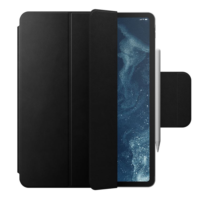 Husa piele naturala NOMAD Leather Folio Plus compatibila cu iPad Pro 12.9 inch 2018/2020/2021/2022 si iPad Air 13 inch 2024 Black