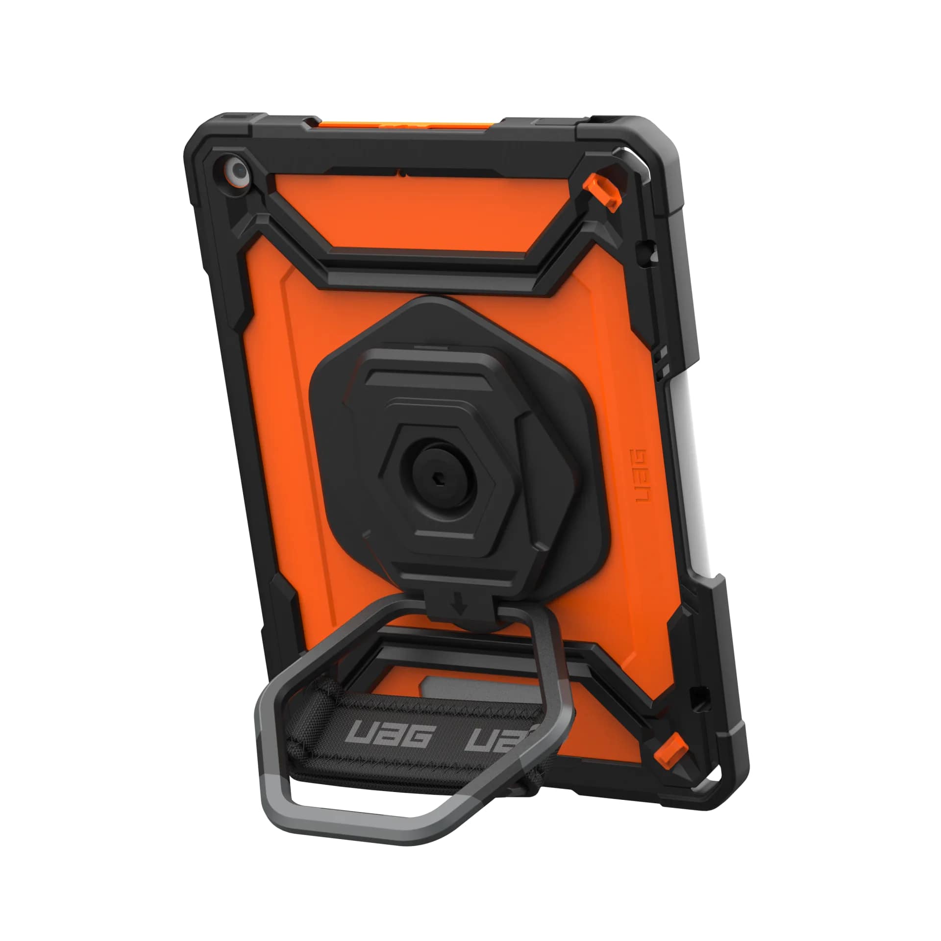 Carcasa UAG Plasma compatibila cu iPad 10.2 inch 2019/2020/2021, Protectie display, Negru/Portocaliu