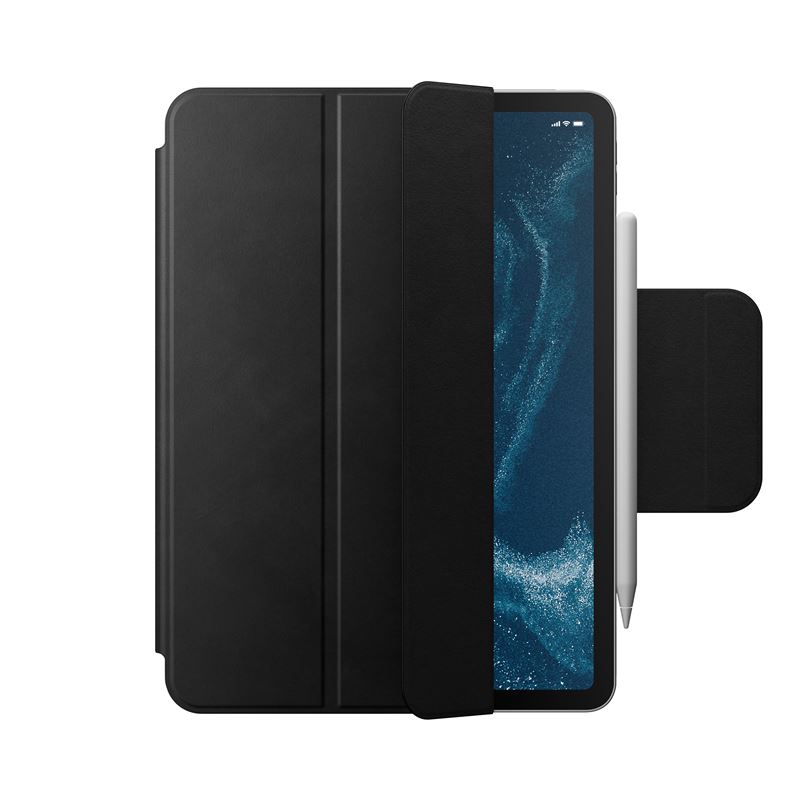 Husa piele naturala NOMAD Leather Folio Plus compatibila cu iPad Pro 11 inch 2018/2020/2021/2022 si iPad Air 4 2020 / 5 2022 / 6 2024 Black