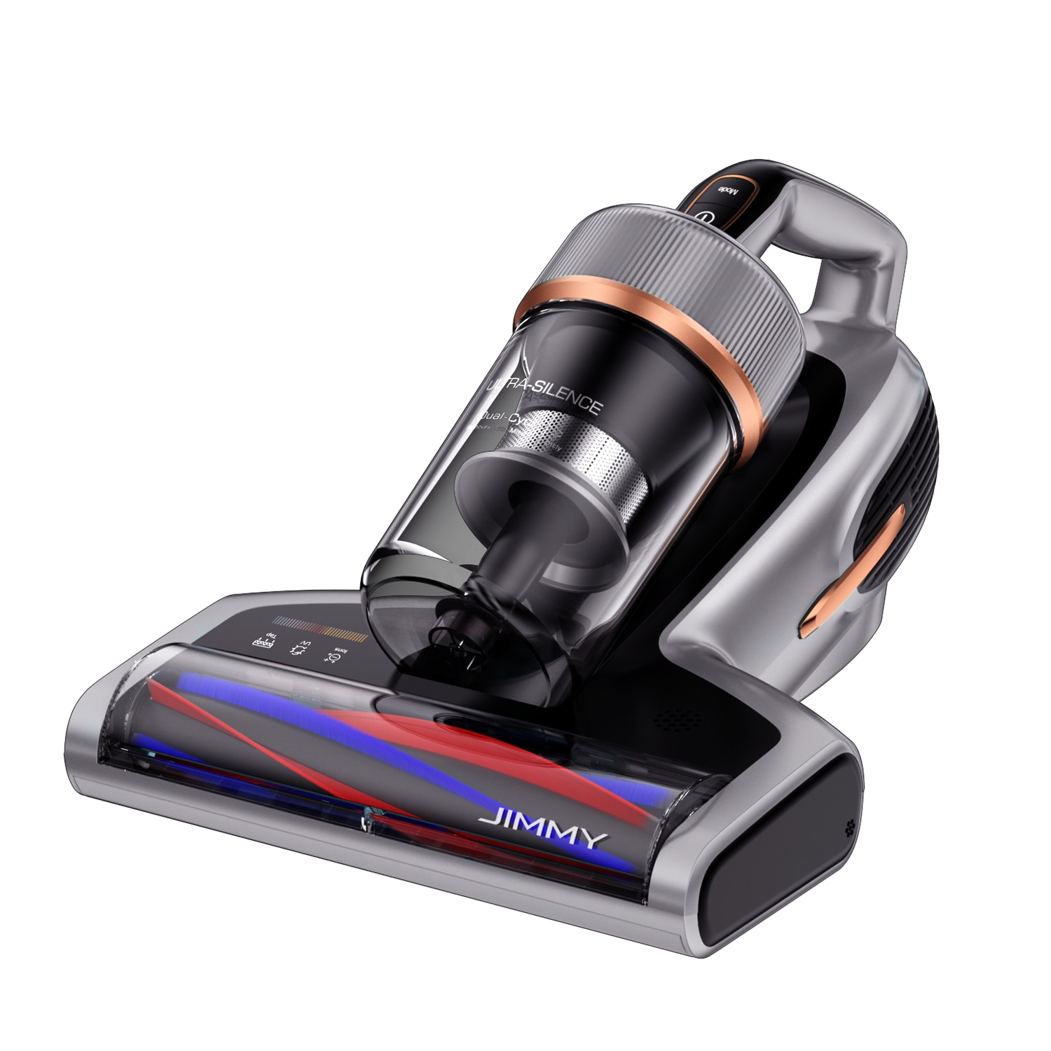 Aspirator portabil JIMMY BX7 Pro Max impotriva acarienilor, 700 W, putere de aspirare 16.000 Pa, 3 moduri, filtrare pe 6 niveluri, sterilizare UV, gri