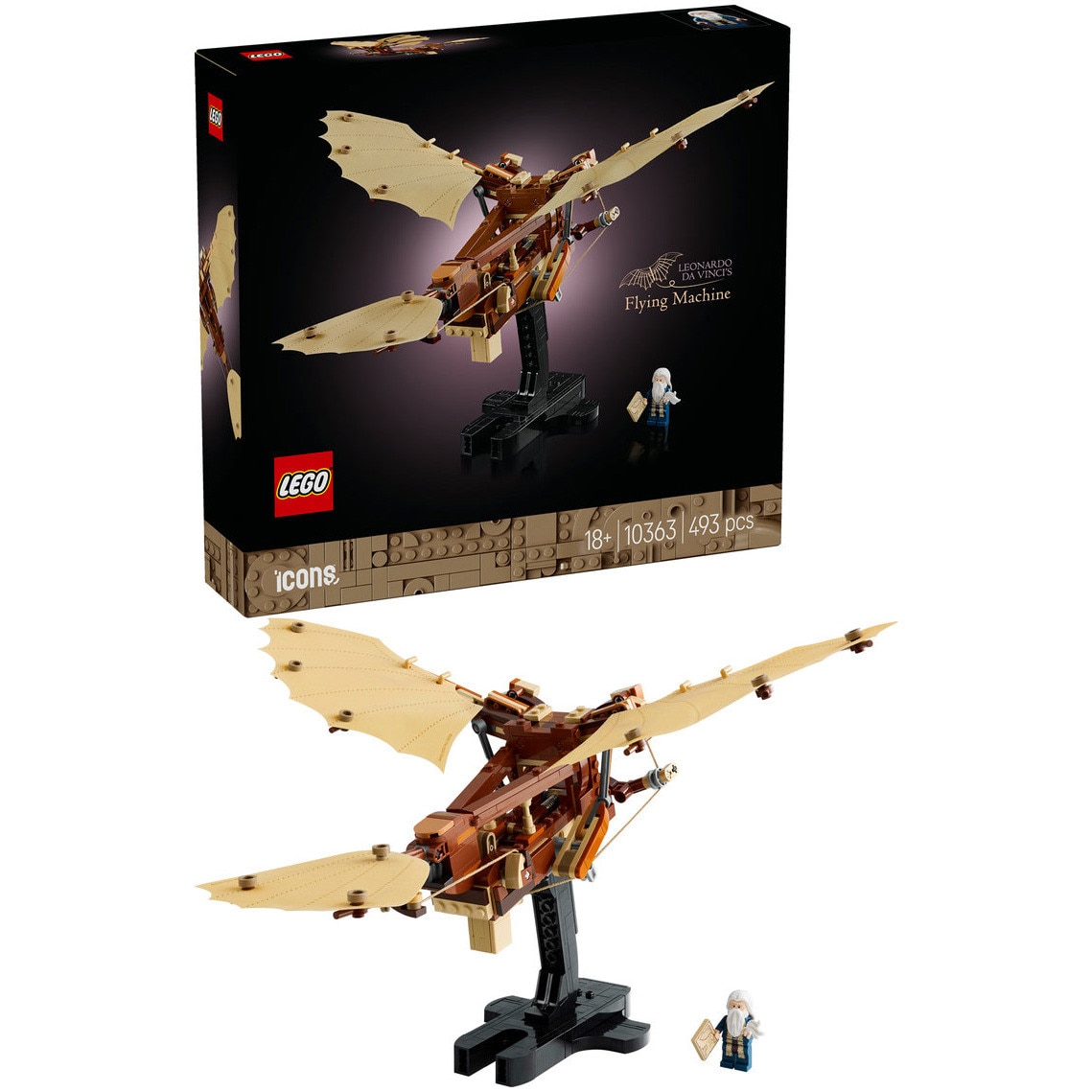 LEGO® Icons - Masina zburatoare a lui Leonardo da Vinci 10363, 493 piese