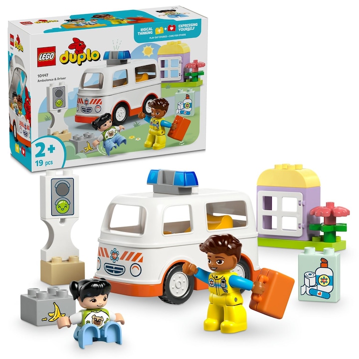 LEGO® DUPLO - Линейка и шофьор 10447, 19 части