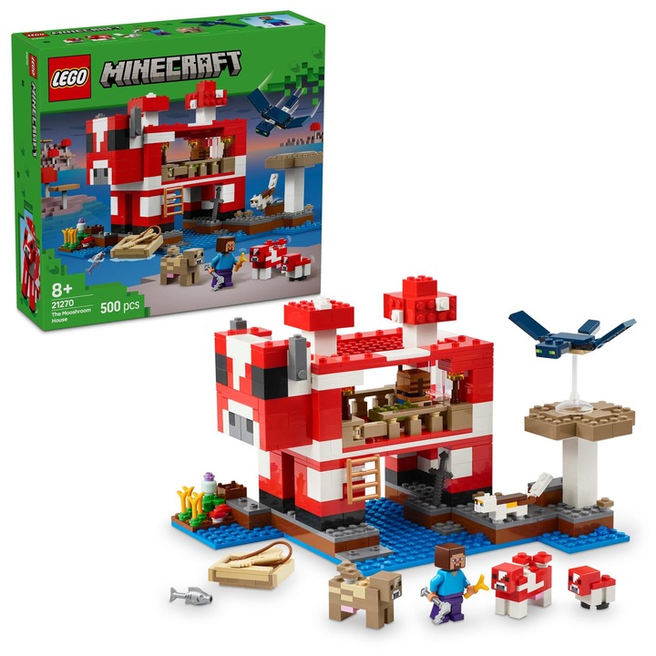 LEGO® Minecraft - Mushroom Cow House 21270, 500 части