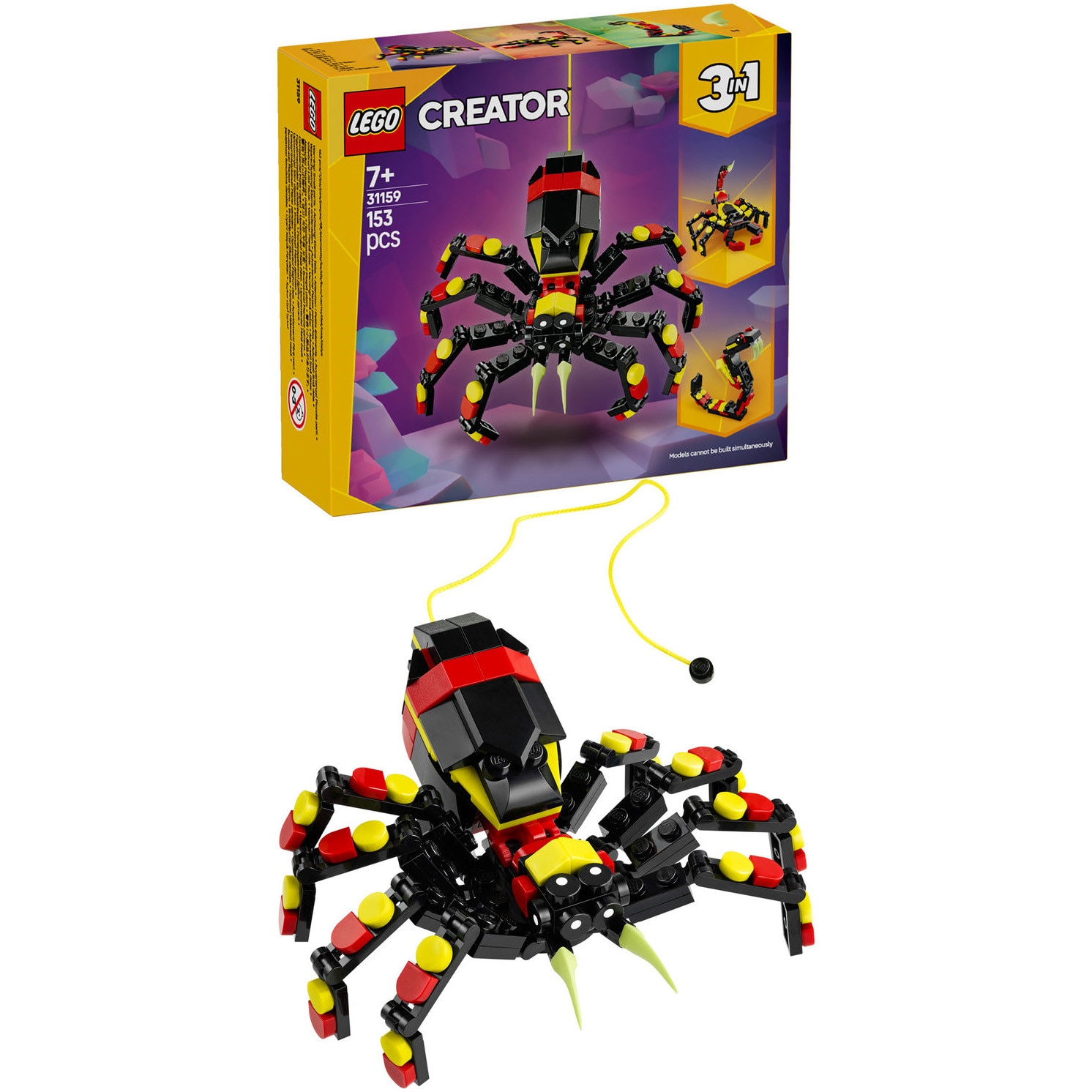 LEGO® Creator 3 in 1 - Animale salbatice: Paianjen surprinzator 31159, 153 piese