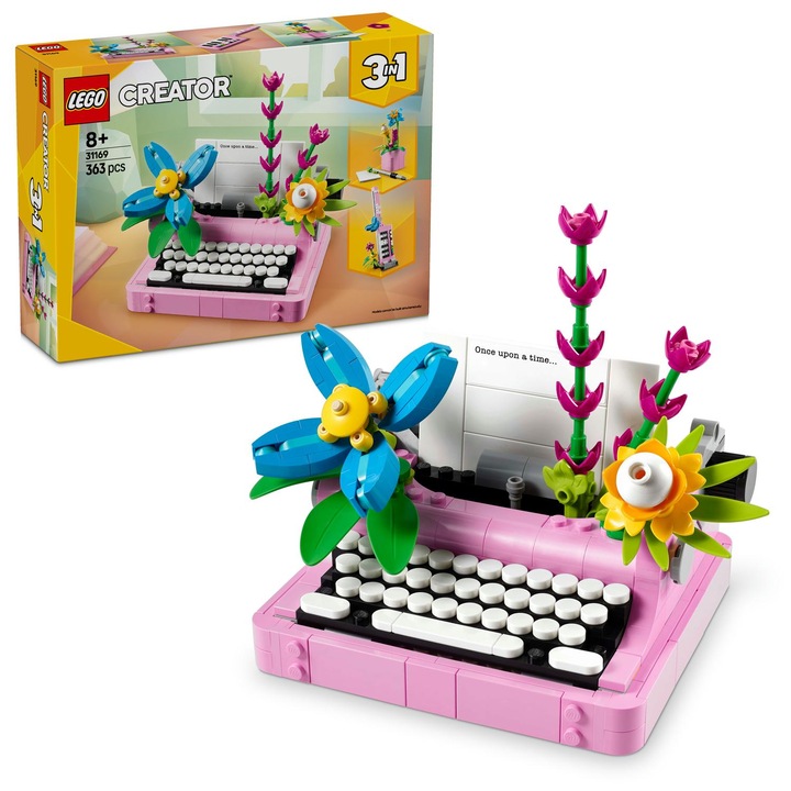 LEGO® Creator 3 в 1 - Пишеща машина с цветя 31169, 363 части