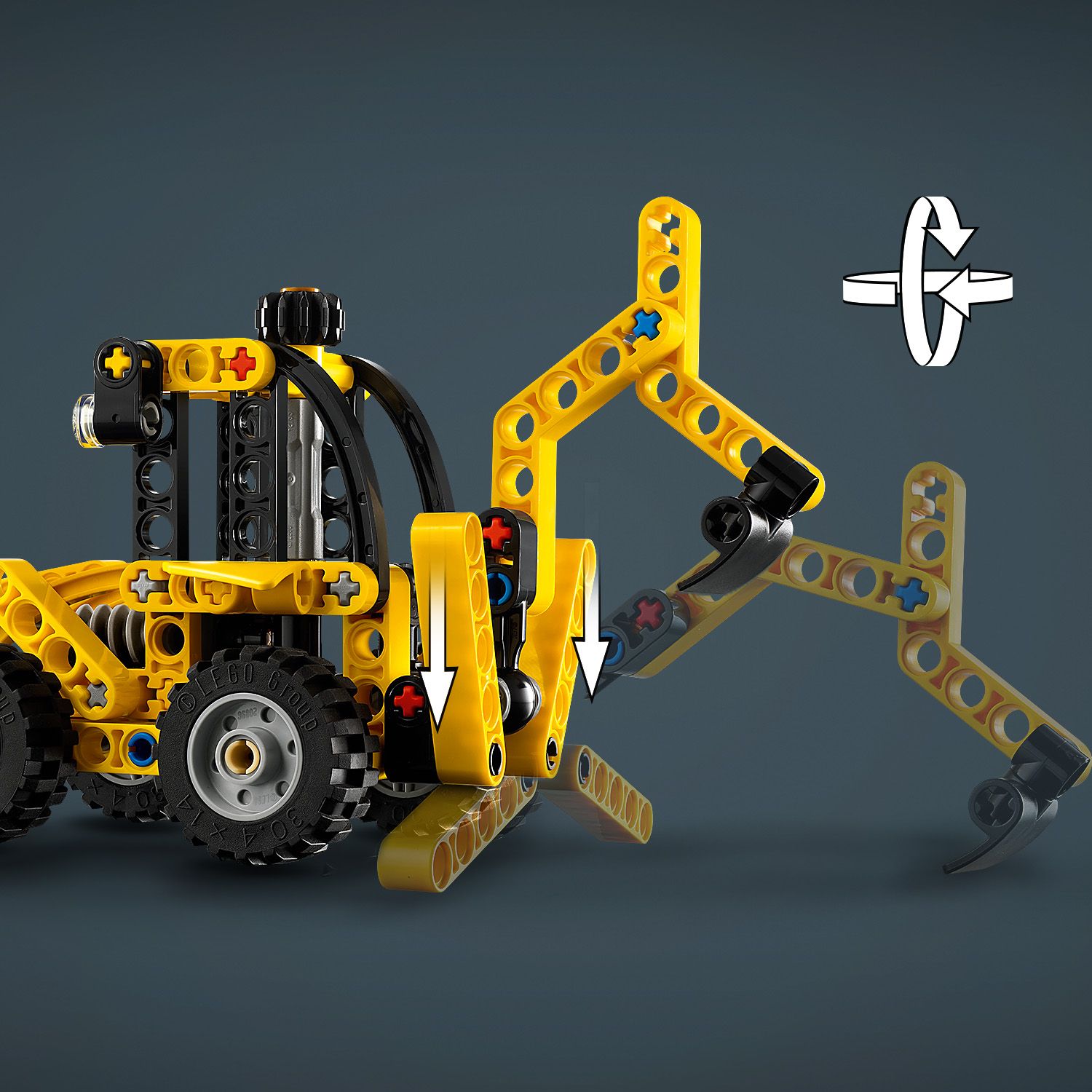 LEGO® Technic - Buldoexcavator 42197, 104 piese - eMAG.ro