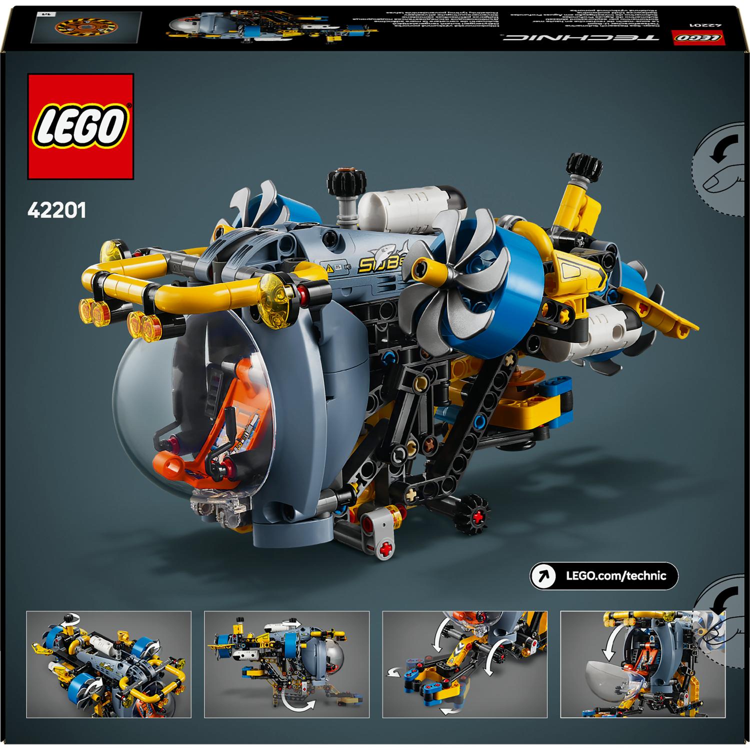LEGO® Technic - Submarin de cercetare la mare adancime 42201, 413