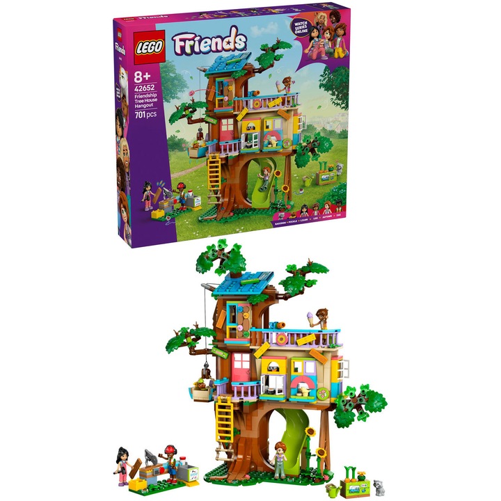 LEGO Friends 42652 építőkészlet, Barátság lombház találkahely, 701 db, 8+ év, többszínű
