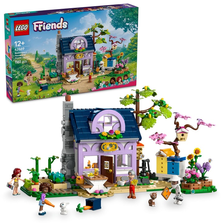 LEGO® Friends - Beekeepers' House and Flower Garden 42669, 1161 части