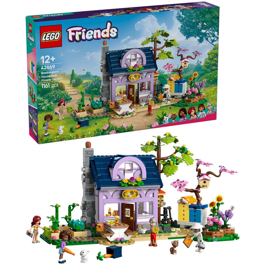 LEGO® Friends - Casa apicultorilor si gradina cu flori 42669, 1161 piese