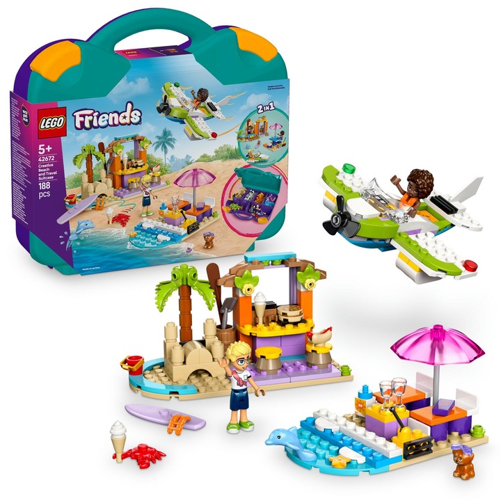 LEGO® Friends - Creative Beach and Travel Suitcase 42672, 188 части