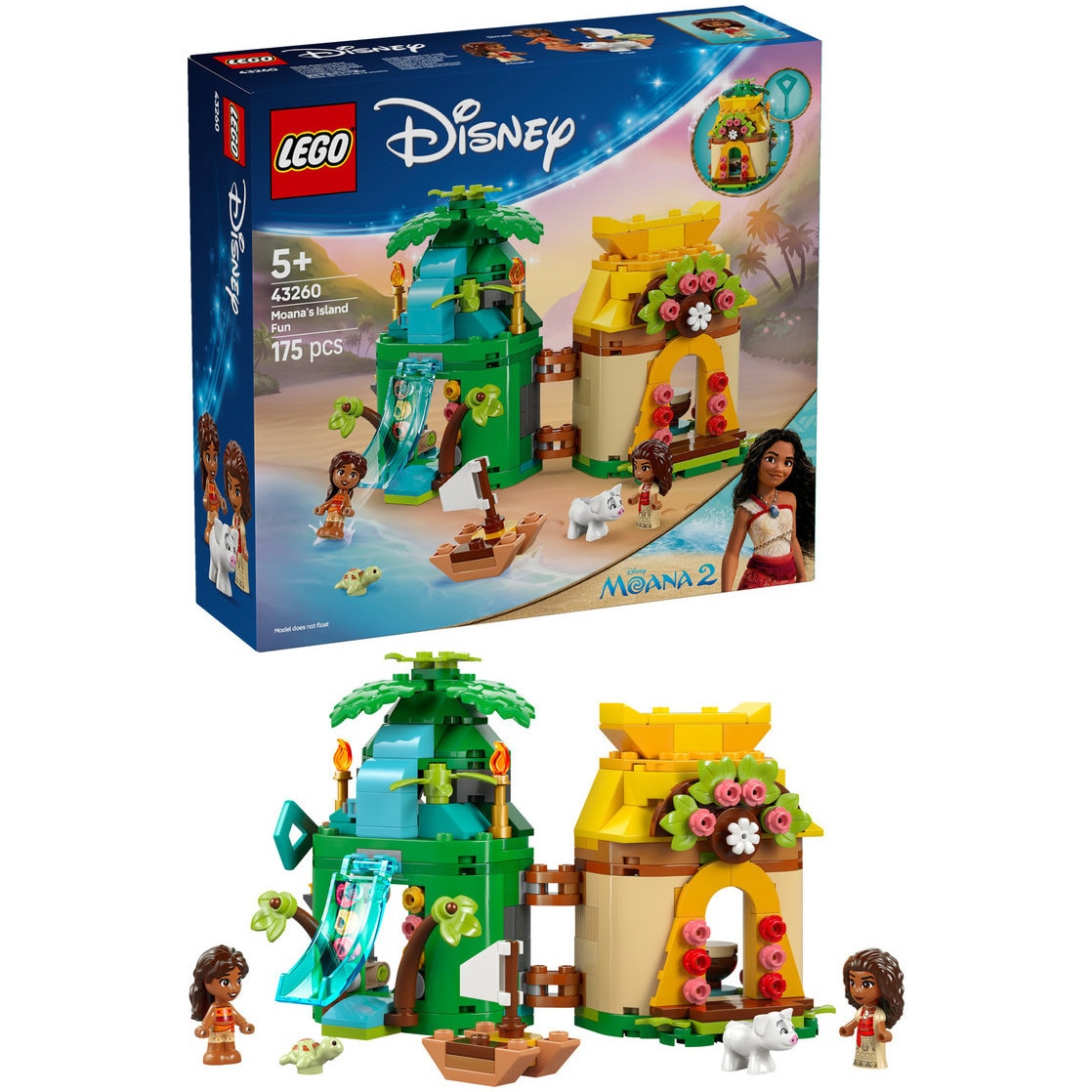 LEGO® Disney Princess™ - Distractie pe insula Moanei 43260, 175 piese