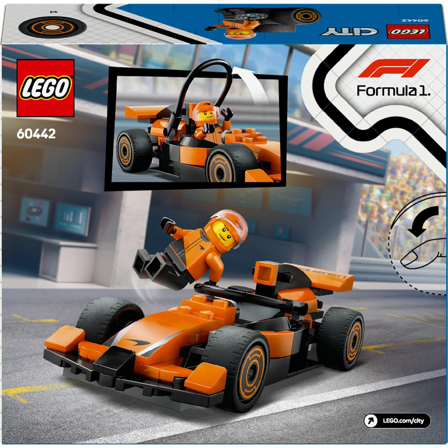 LEGO® City - Pilot F1® cu masina de curse McLaren 60442, 86 piese