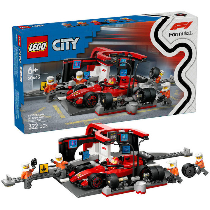 LEGO® City - F1® Box and Mechanics with Ferrari 60443, 322 части