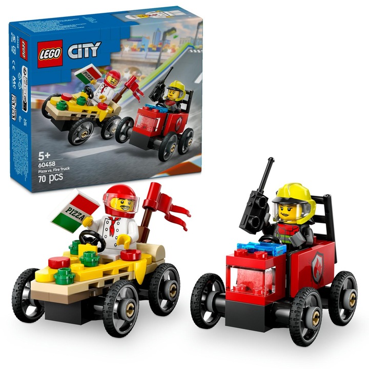 LEGO® City - Pizza Van vs. Fire Truck Race Pack 60458, 70 части