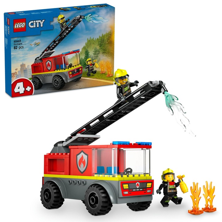 LEGO® City - Пожарна кола със стълба 60463, 82 части