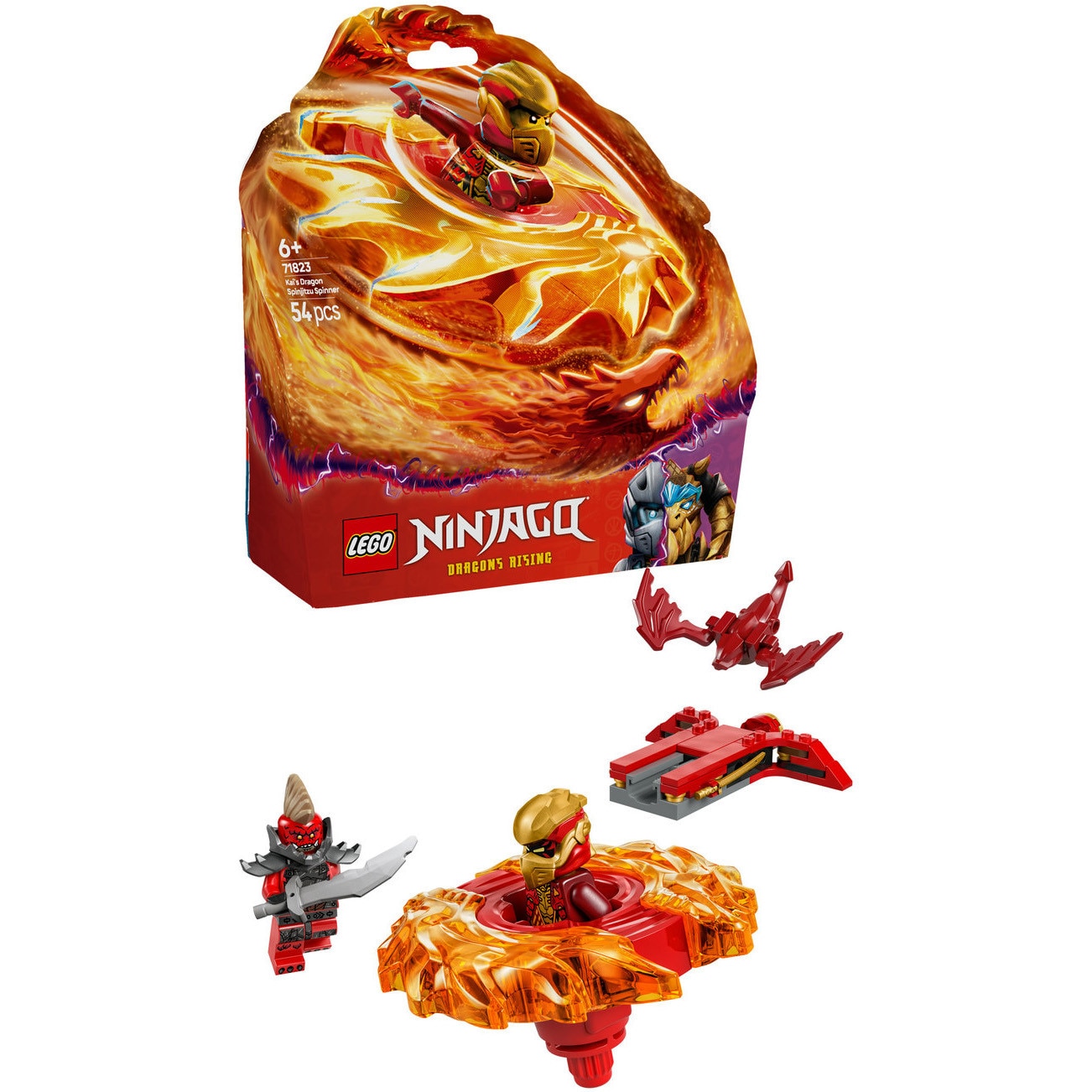 LEGO® Ninjago - Dragonul Spinjitzu rotitor al lui Kai 71823, 54 piese