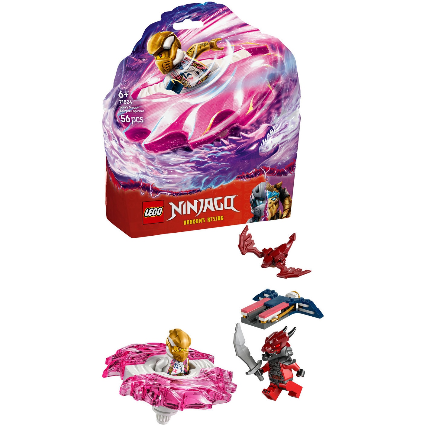 LEGO® Ninjago - Dragonul Spinjitzu rotitor al Sorei 71824, 56 piese