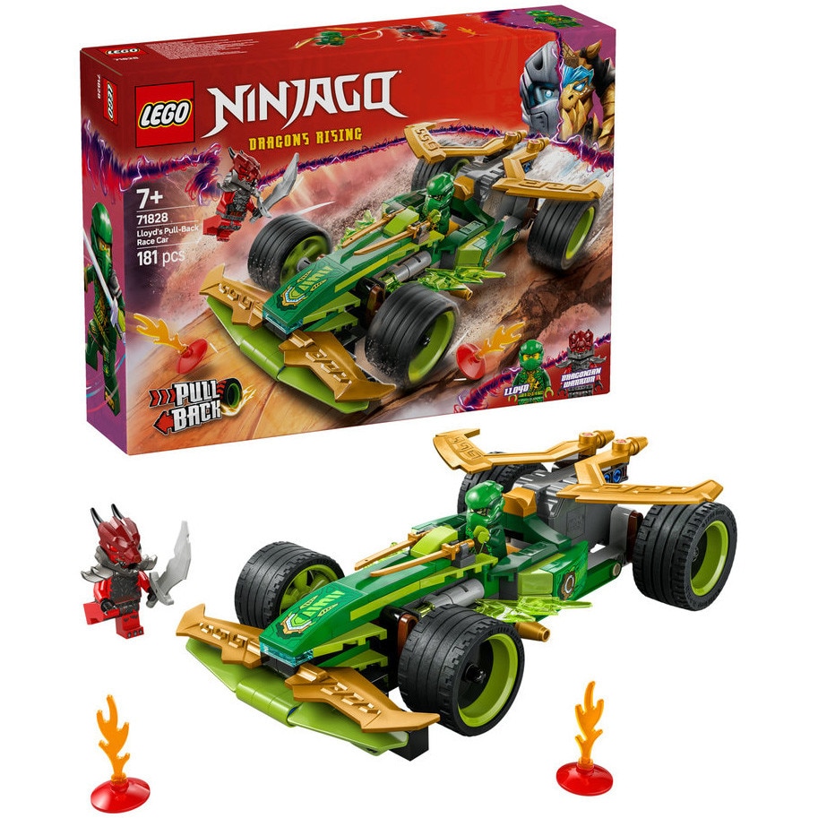 LEGO® Ninjago™ - Masina de curse cu motor cu arc a lui Lloyd 71828, 181 piese