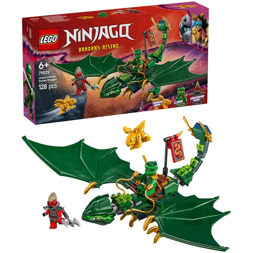 LEGO® Ninjago™ - Dragonul Padure Verde al lui Lloyd 71829, 128 piese