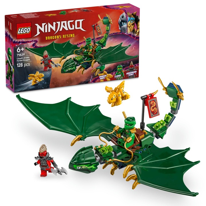 LEGO® Ninjago - Lloyd's Green Forest Dragon 71829, 128 части