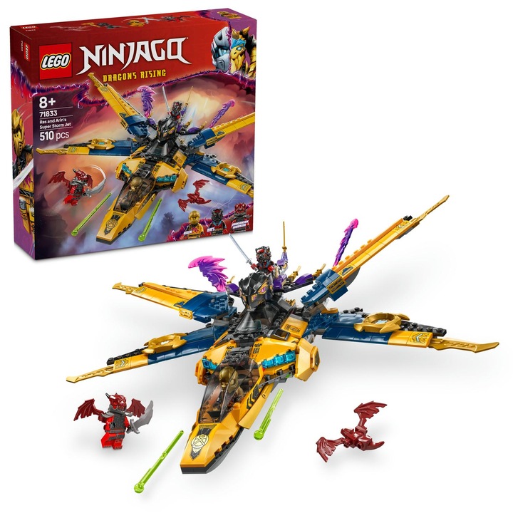 LEGO® Ninjago - Ras and Arin's Super Jet 71833, 510 части