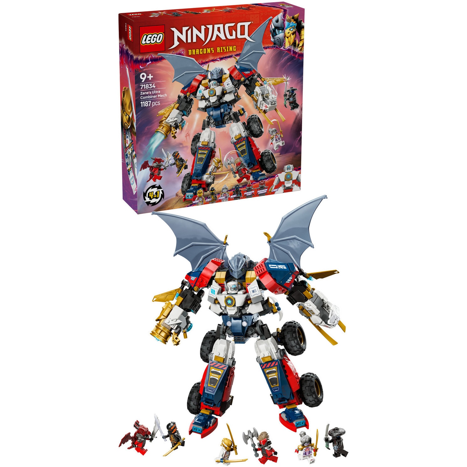 LEGO® Ninjago™ - Ultrarobotul combinat al lui Zane 71834, 1187 piese