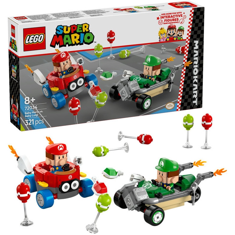 LEGO® Super Mario™ - Mario Kart™ – Baby Mario si Baby Luigi 72034, 321 piese