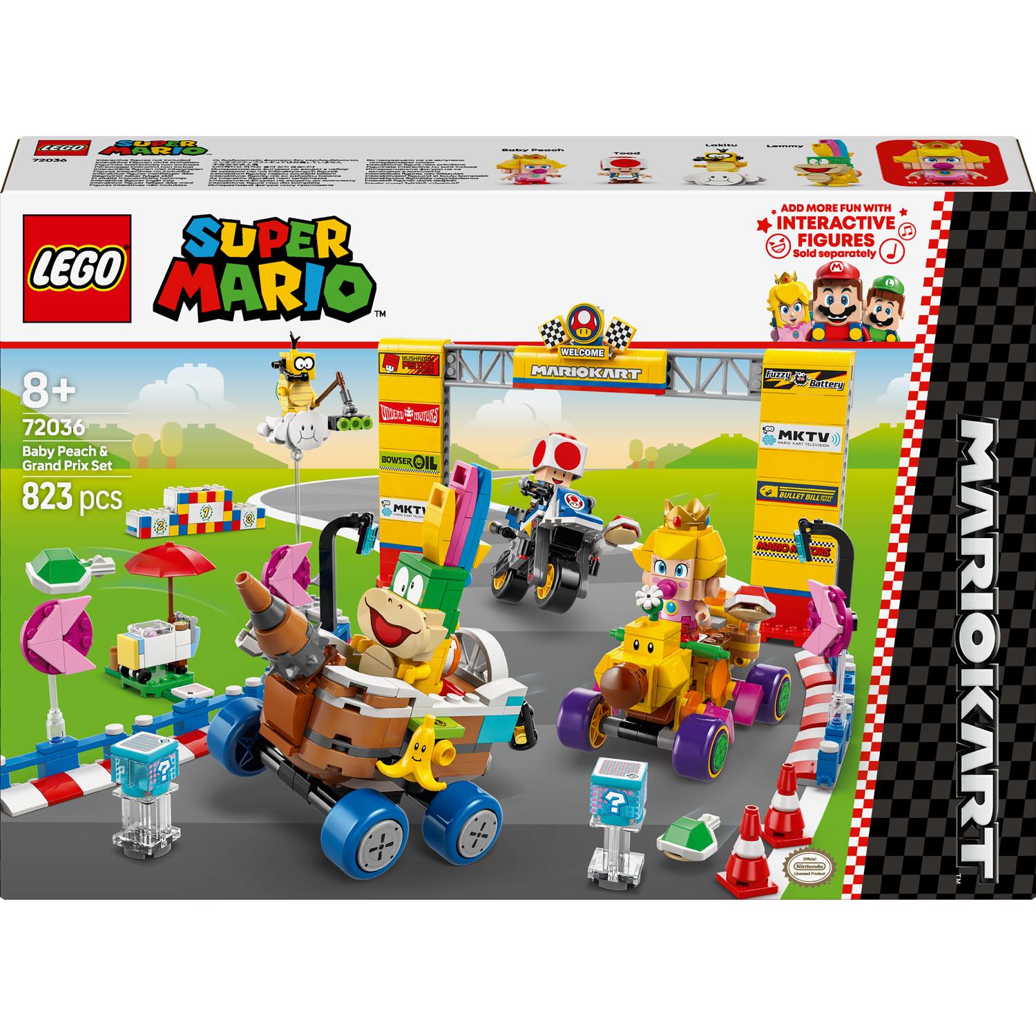 LEGO® Super Mario - Mario Kart™ – Set Baby Peach si Grand Prix