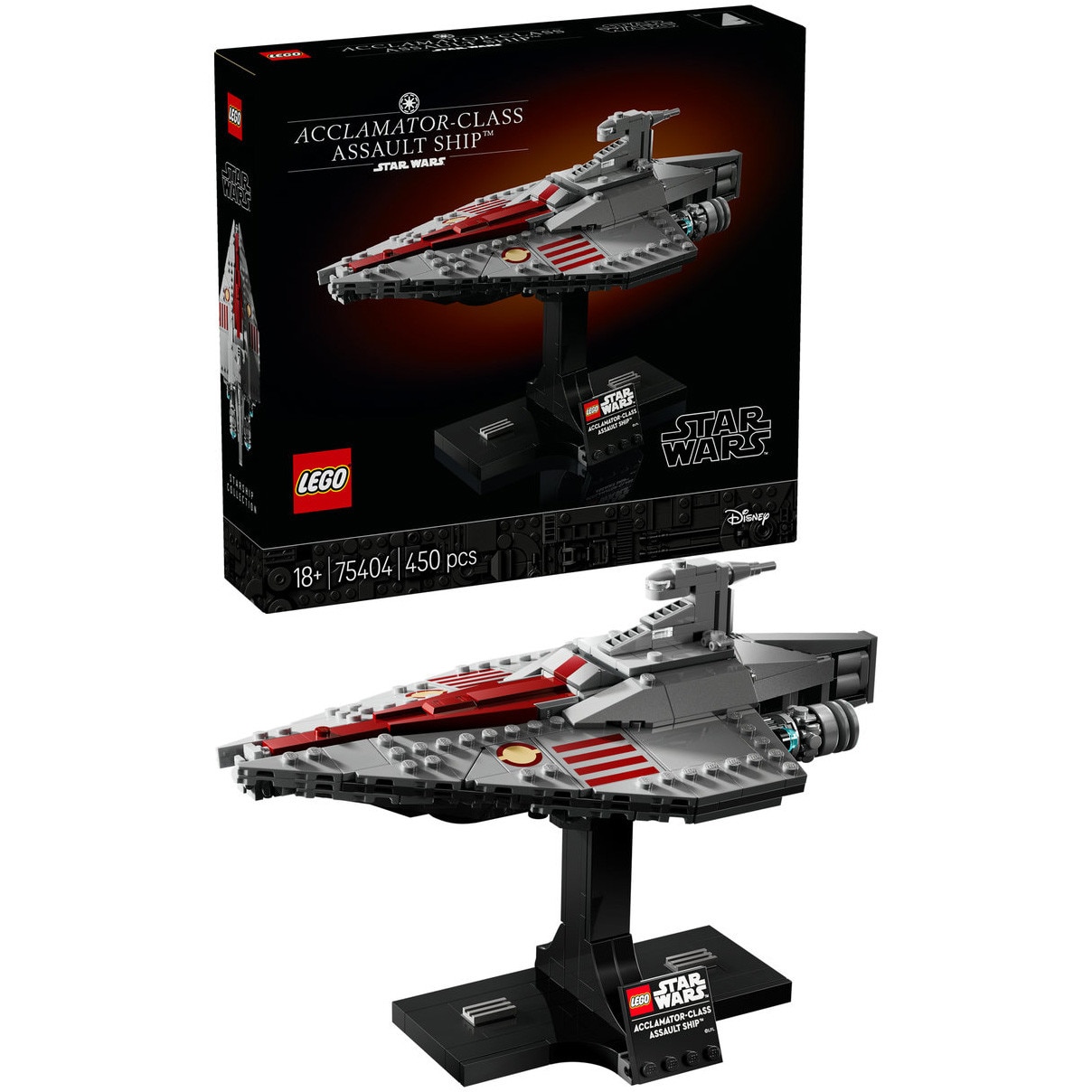 LEGO® Star Wars TM - Nava de asalt din clasa Acclamator 75404, 450 piese
