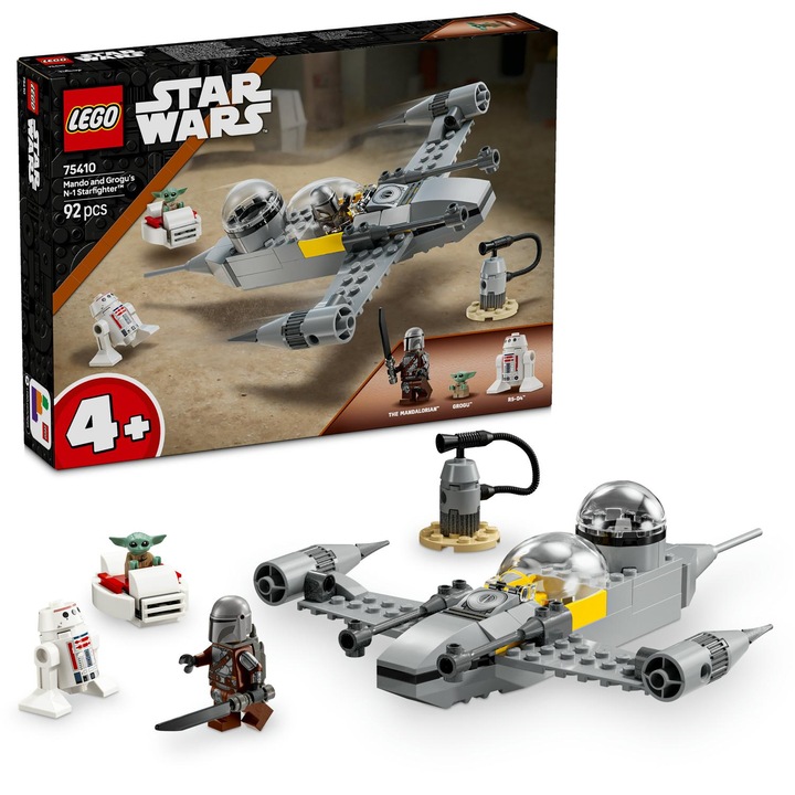 LEGO® Star Wars TM - Mando and Grogu's N-1 Star Battleship 75410, 92 части