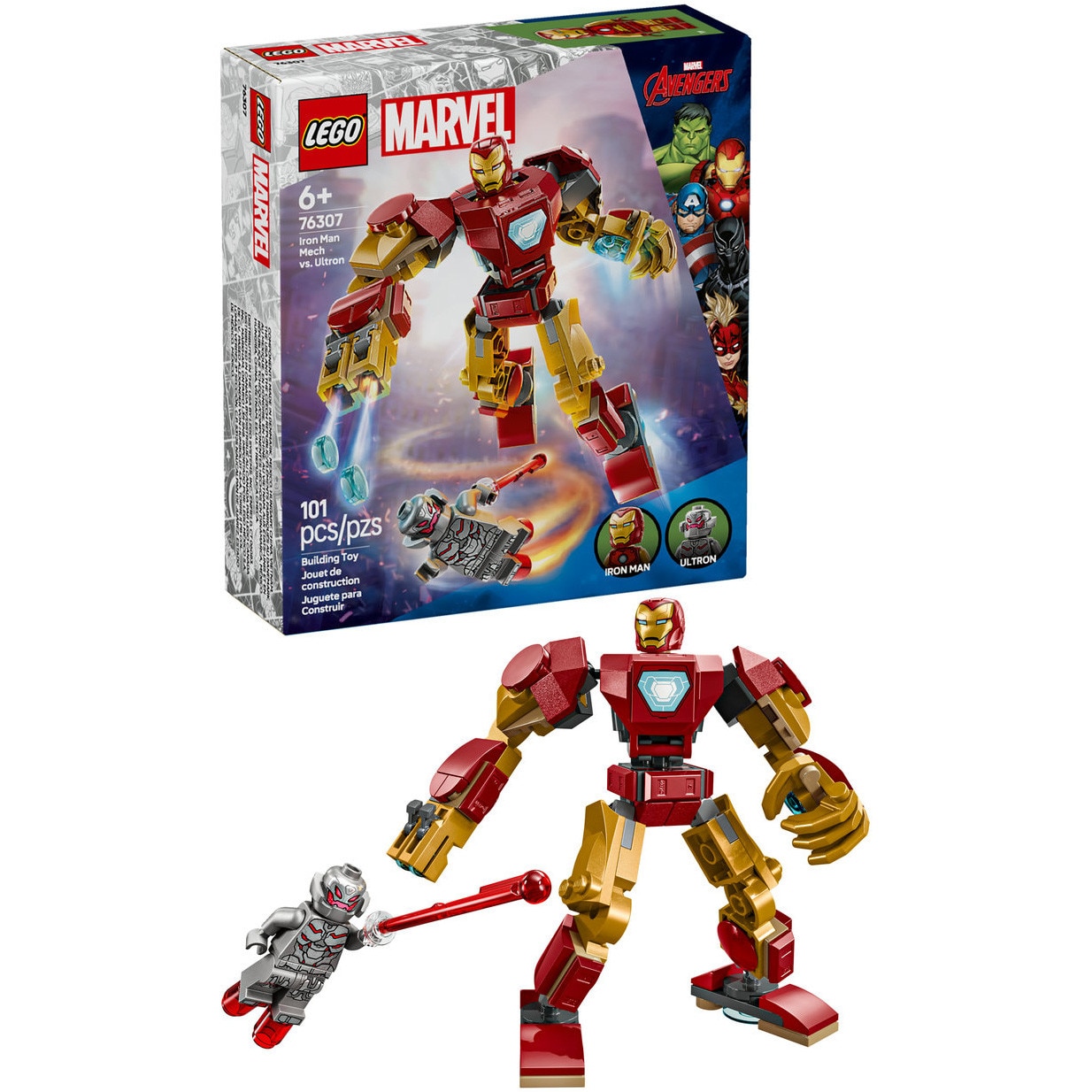 LEGO® Marvel Robot Iron Man Ultron 76307, 101 части
