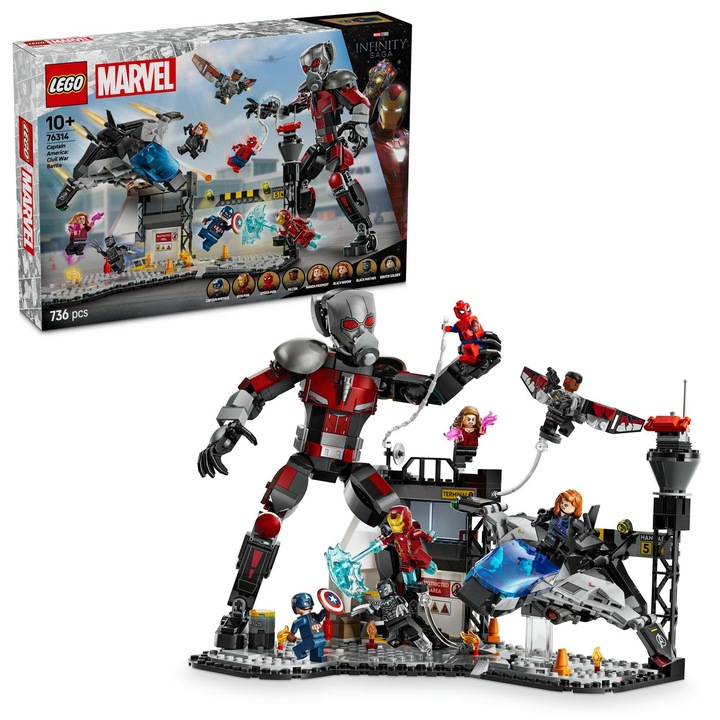 LEGO® Marvel - Captain America: Civil War Action-Pack Battle 76314, 736 части